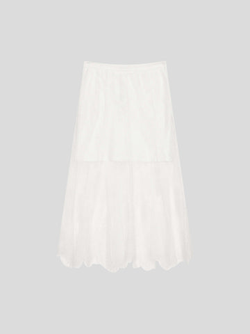 Laced Fishtail Midi Skirts