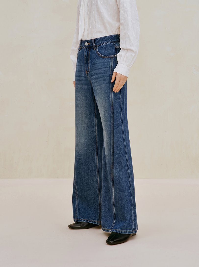 High Waisted Flare Leg Jeans