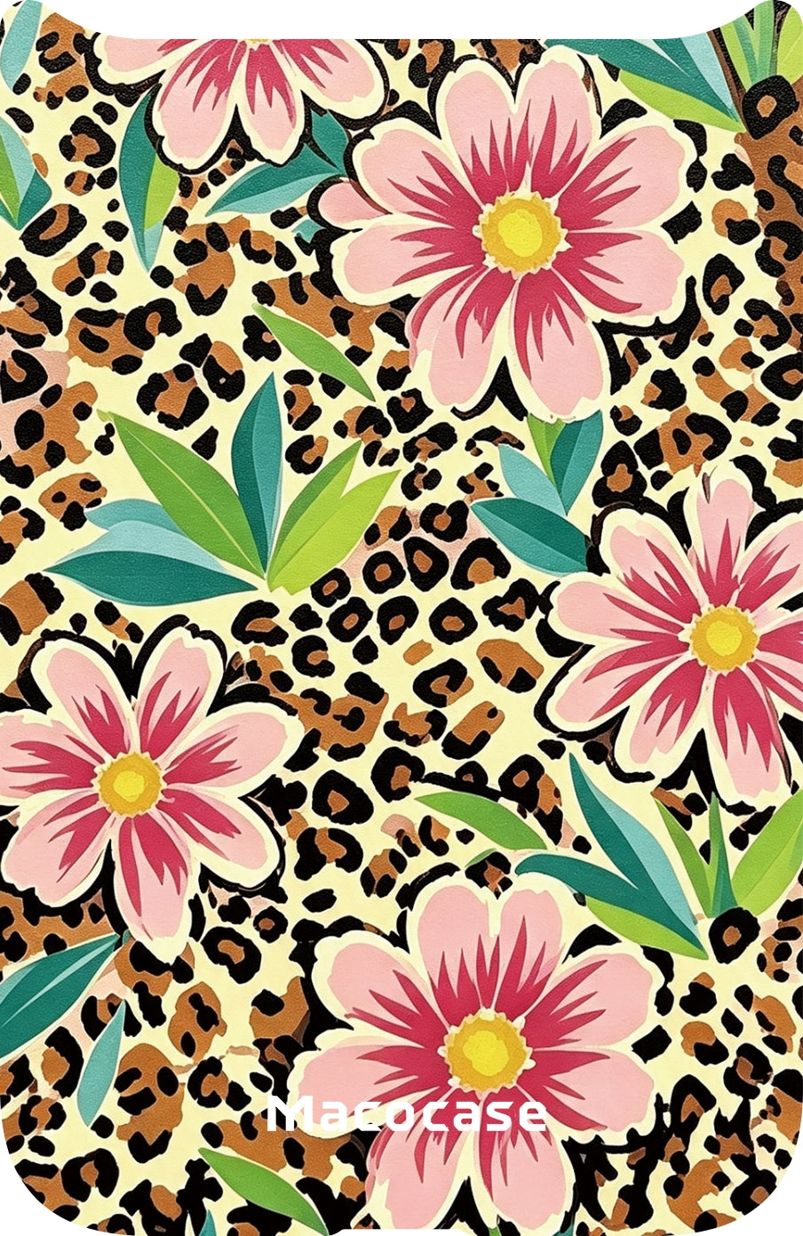 Leopard and Floral Print Phone Case