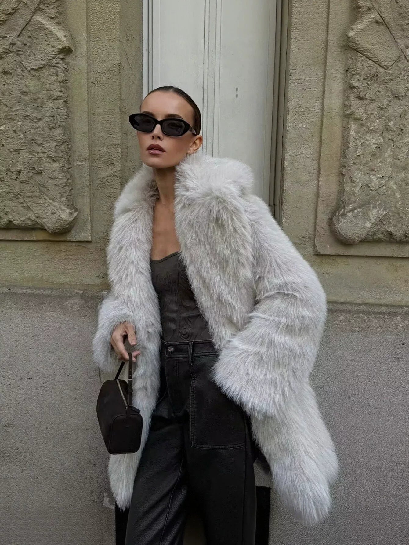 Luxurious Plush Oversized Faux Fur Coat