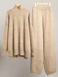 Cozy Oversized Mock Neck Knit Set