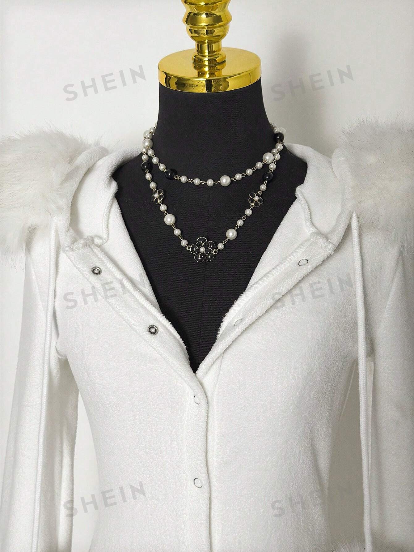 Faux Fur Hooded Romper Playsuit