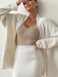 Cozy Ribbed Knit Maxi Skirt Set