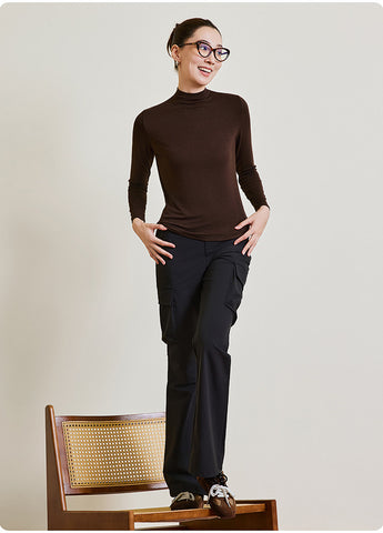 Soft Cozy Mock Neck Loungewear Tops