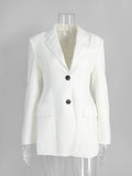 Tailored Slim Fit White Blazer Jacket