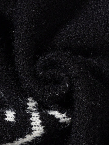 Oversized Graphic Planet Knit Sweater