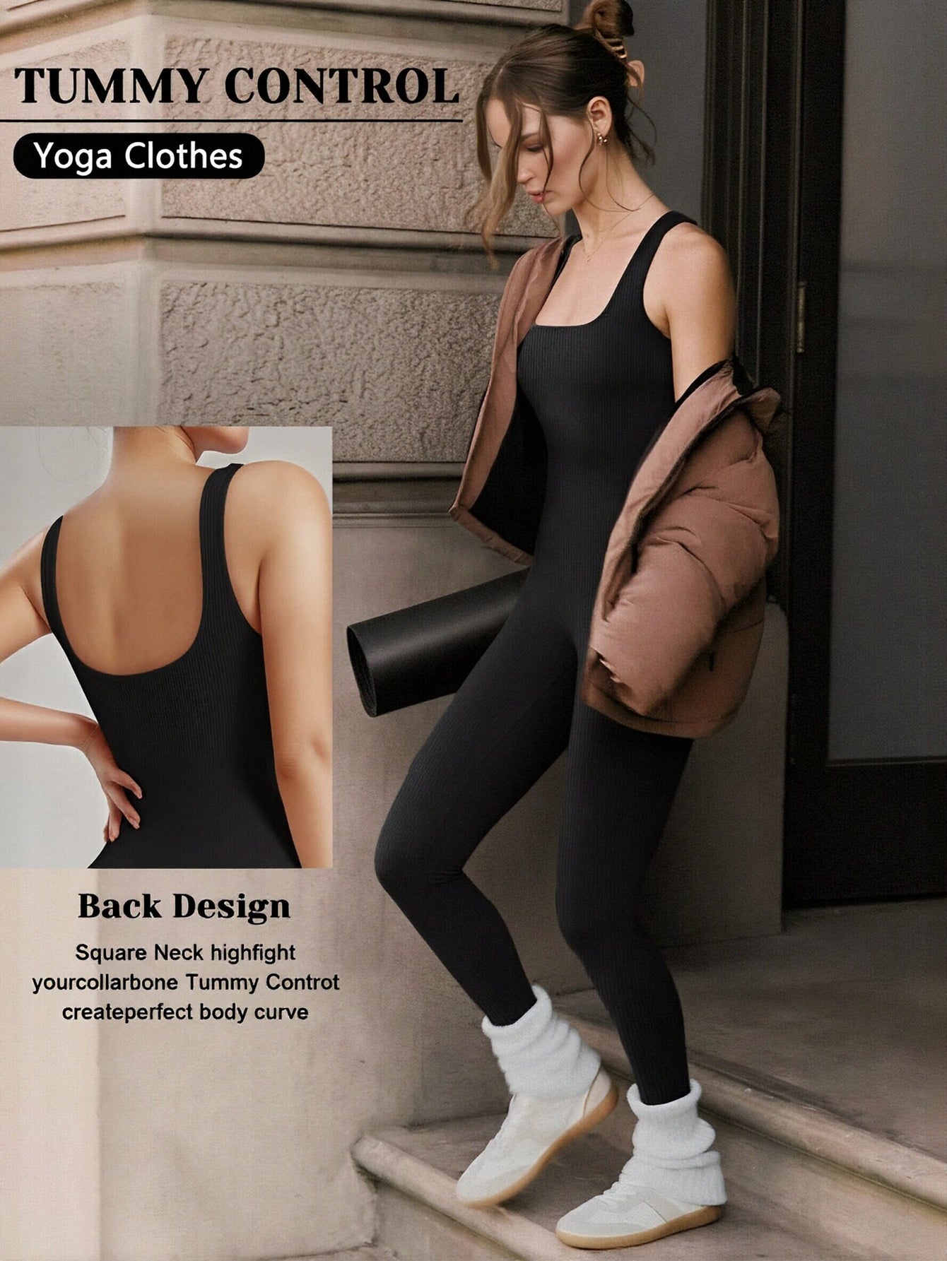 Sculpting Ribbed Seamless Workout Jumpsuit