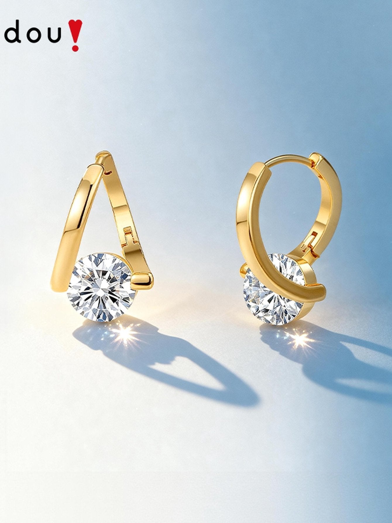Minimalist Dainty Cubic Zirconia Hoop Earrings