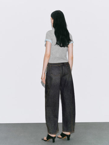 Urban Revivo Denim Jeans-Yellow Brown