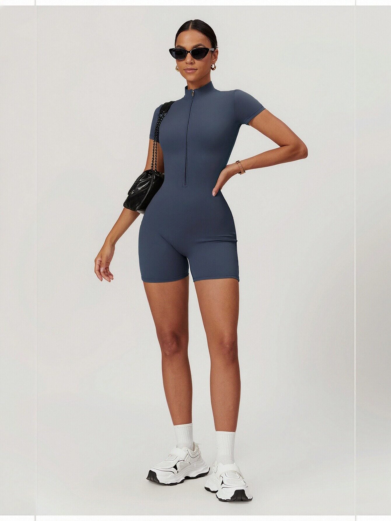 High Neck Full Front Zip Bodysuit