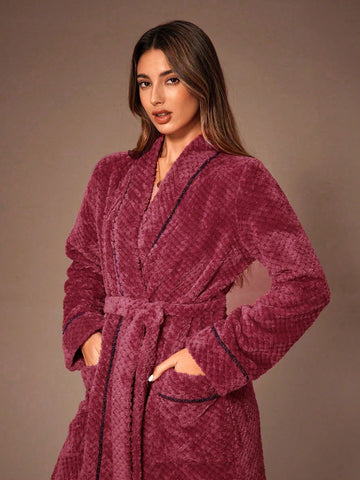 Cozy Plush Soft Warm Bathrobe
