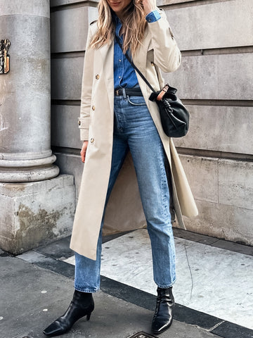 Classic Double Breasted Trench Coat