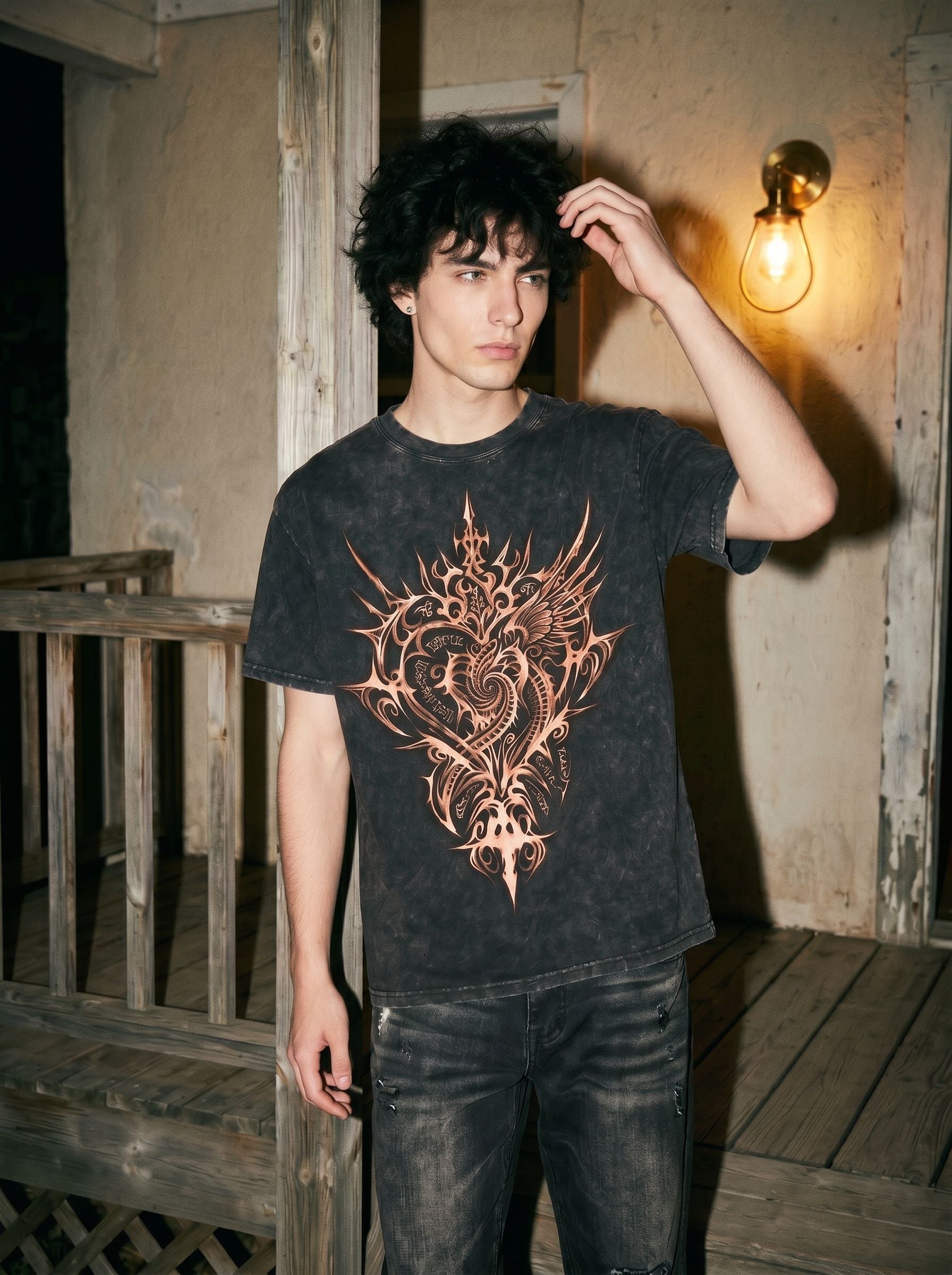Vintage Acid Wash Graphic T-Shirt