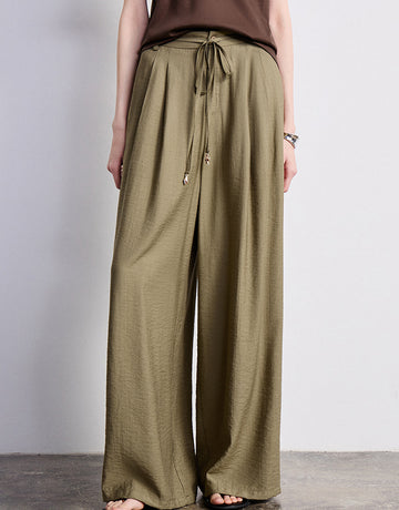 Drawstring Waist Lightweight Casual Pants