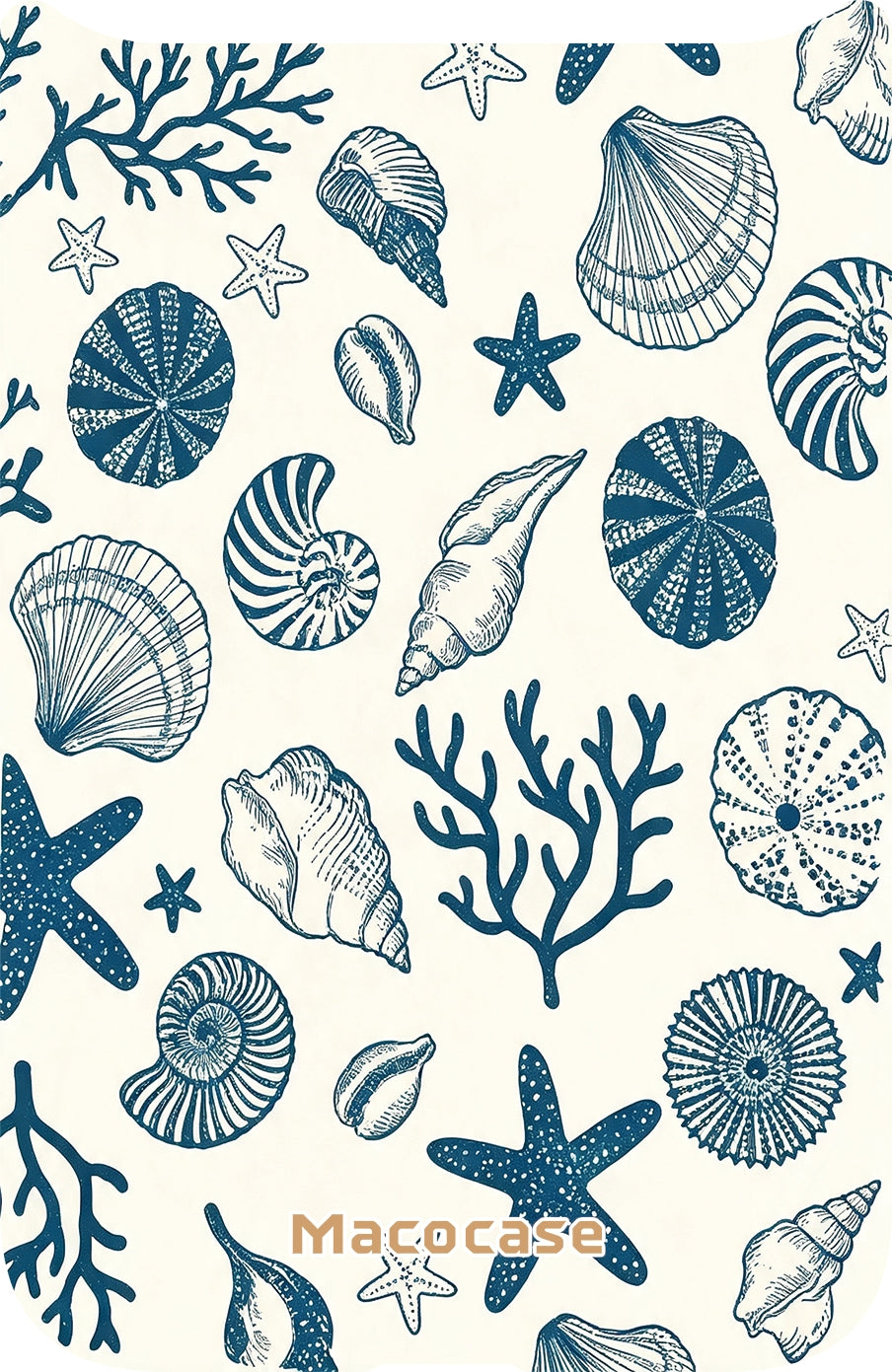 Seashell and Coral Pattern Phone Case