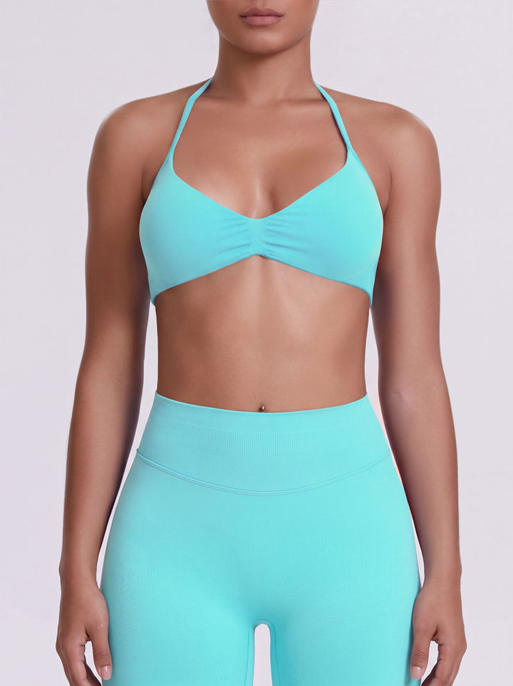 Seamless Halter Neck Sports Bra