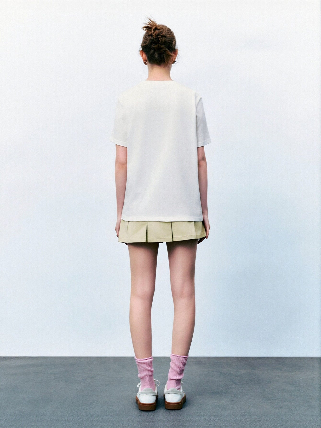 Urban Revivo A-Line Skirts-Gray Natural