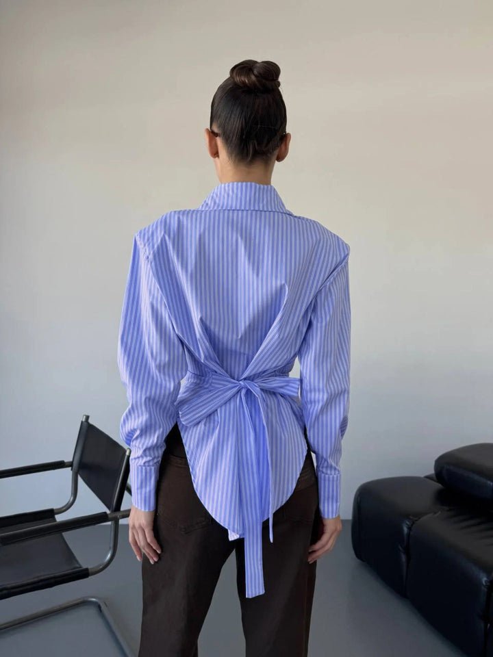 Slim Fit Striped Button Down Shirt