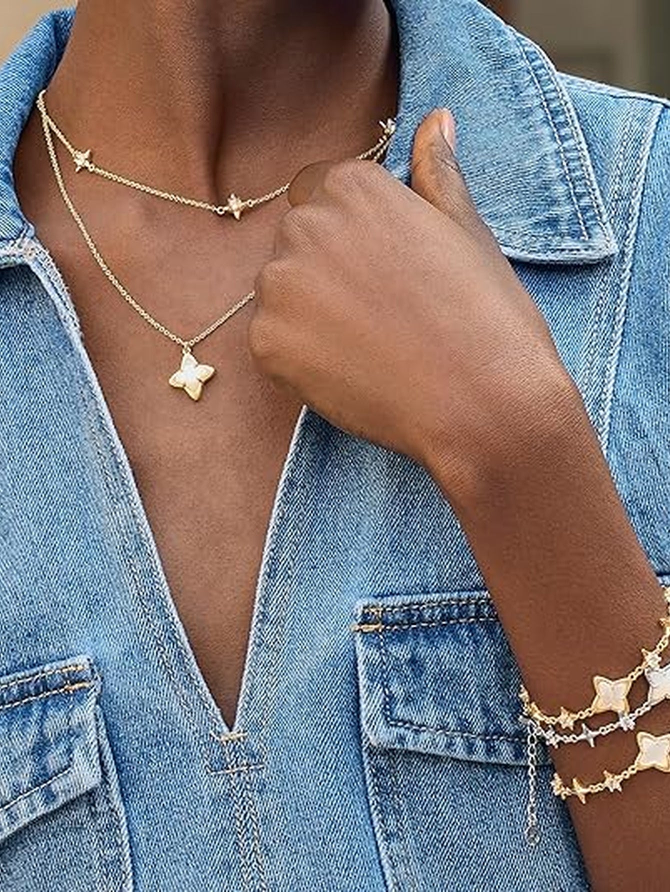 Dainty Celestial Gold Star Bracelet