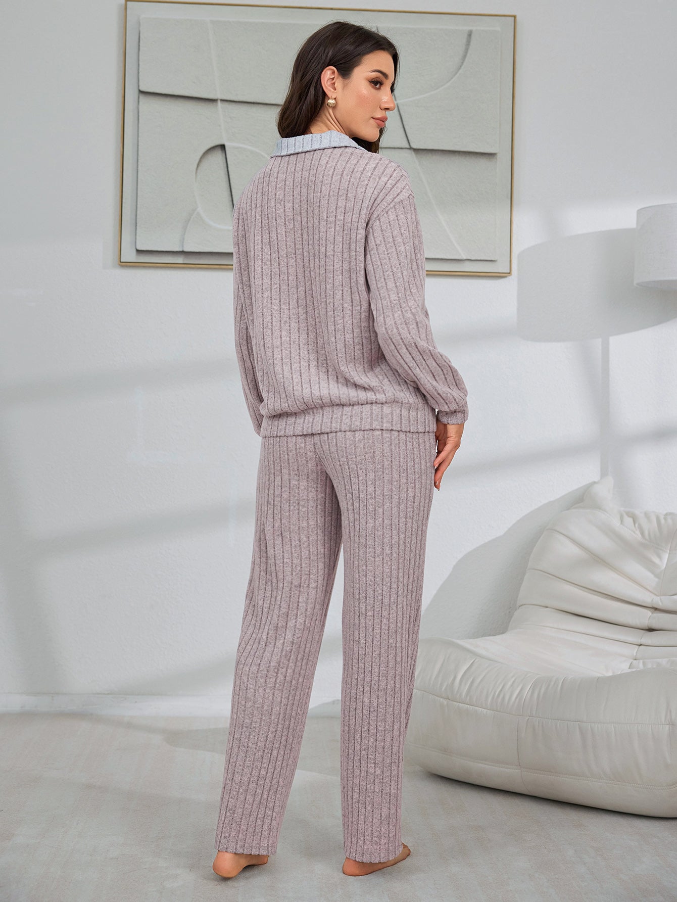 Cozy Ribbed Knit Lounge Set