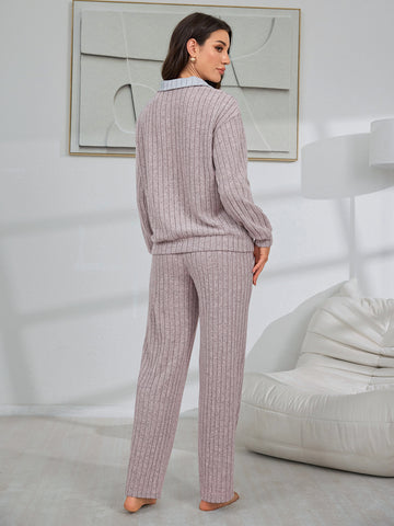 Cozy Ribbed Knit Lounge Set