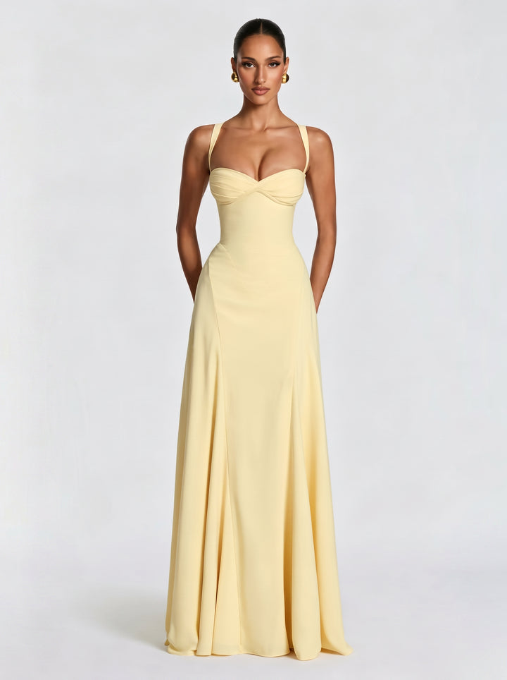 Elegant Fitted Burgundy Maxi Dress