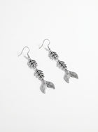 Edgy Gothic Fish Bone Dangle Earrings