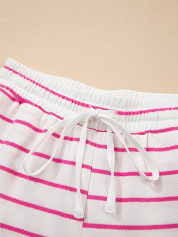 Striped Sleeveless Pants Set