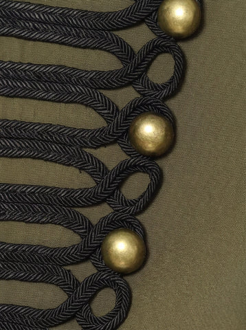 Military Inspired Button Detail Jacket