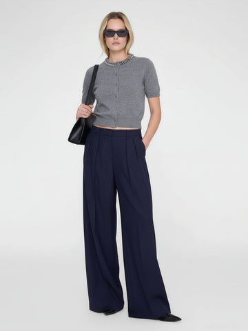 MO&Co.Crystal Detail Knit Cardigan
