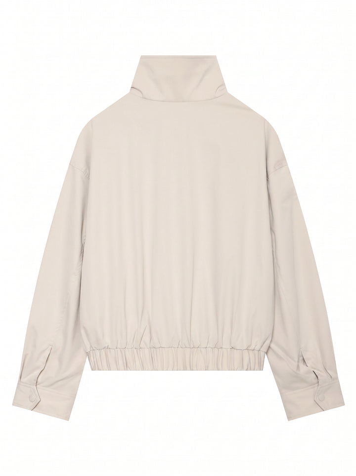 Oversized Stand Collar Belted Utility Jacket