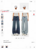 Sparkly Rhinestone High Waisted Wide Leg Jeans