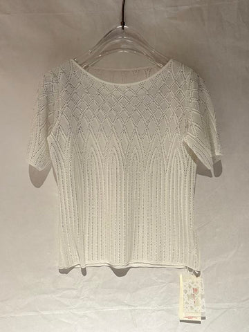 Sheer Shimmer Knit Boatneck Pullover