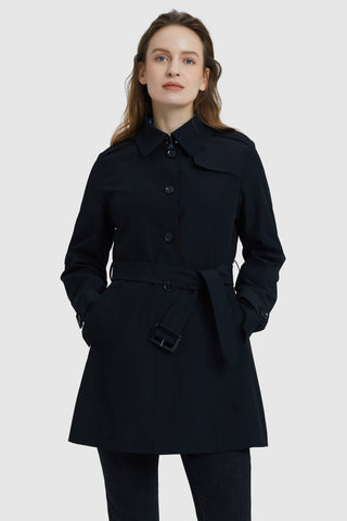 Classic Belted Double Breasted Trench Coat