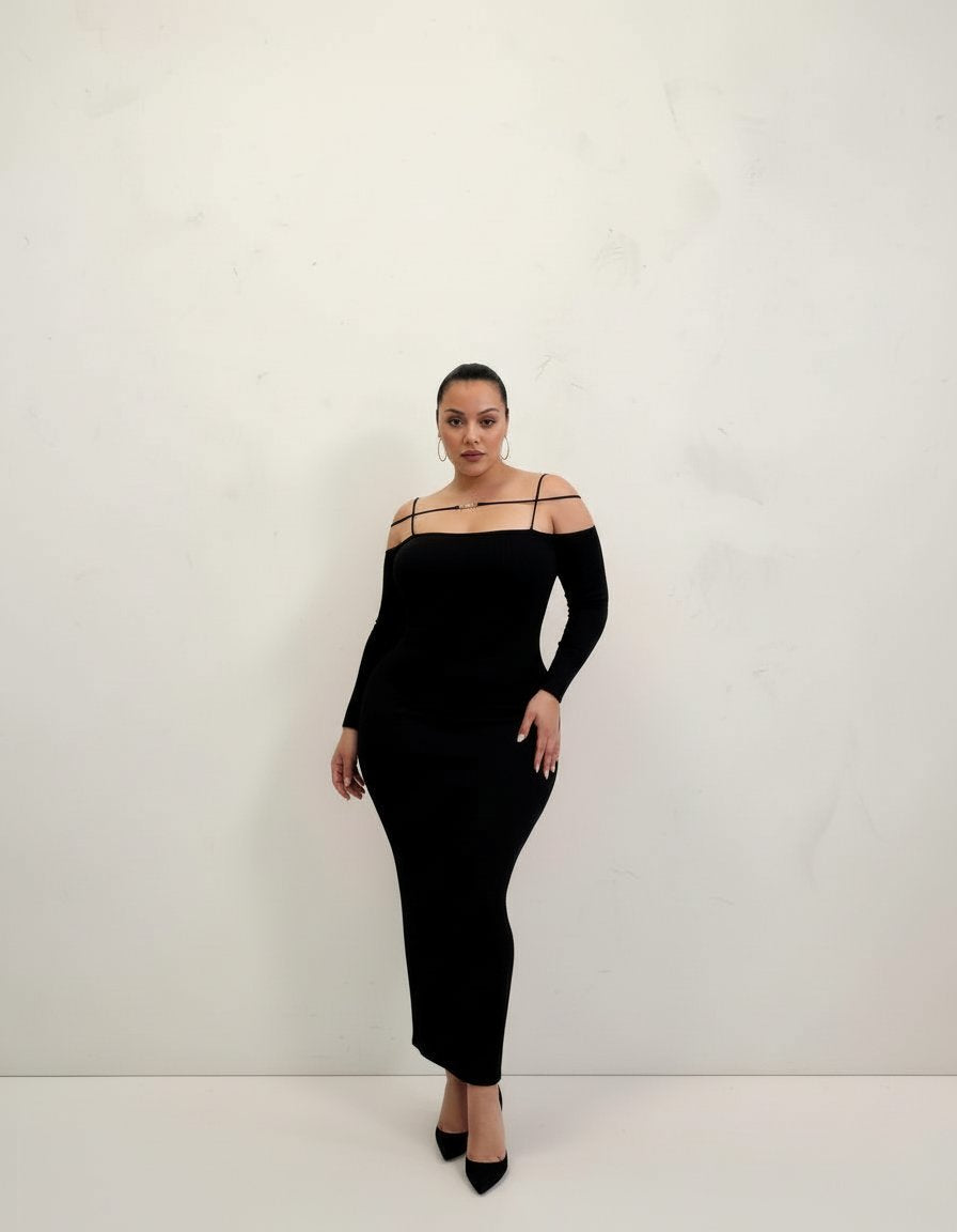Plus Size Autumn Winter Dress Casual Tight Style Women's Clothing Plus Size Fashion Autumn Winter Collection