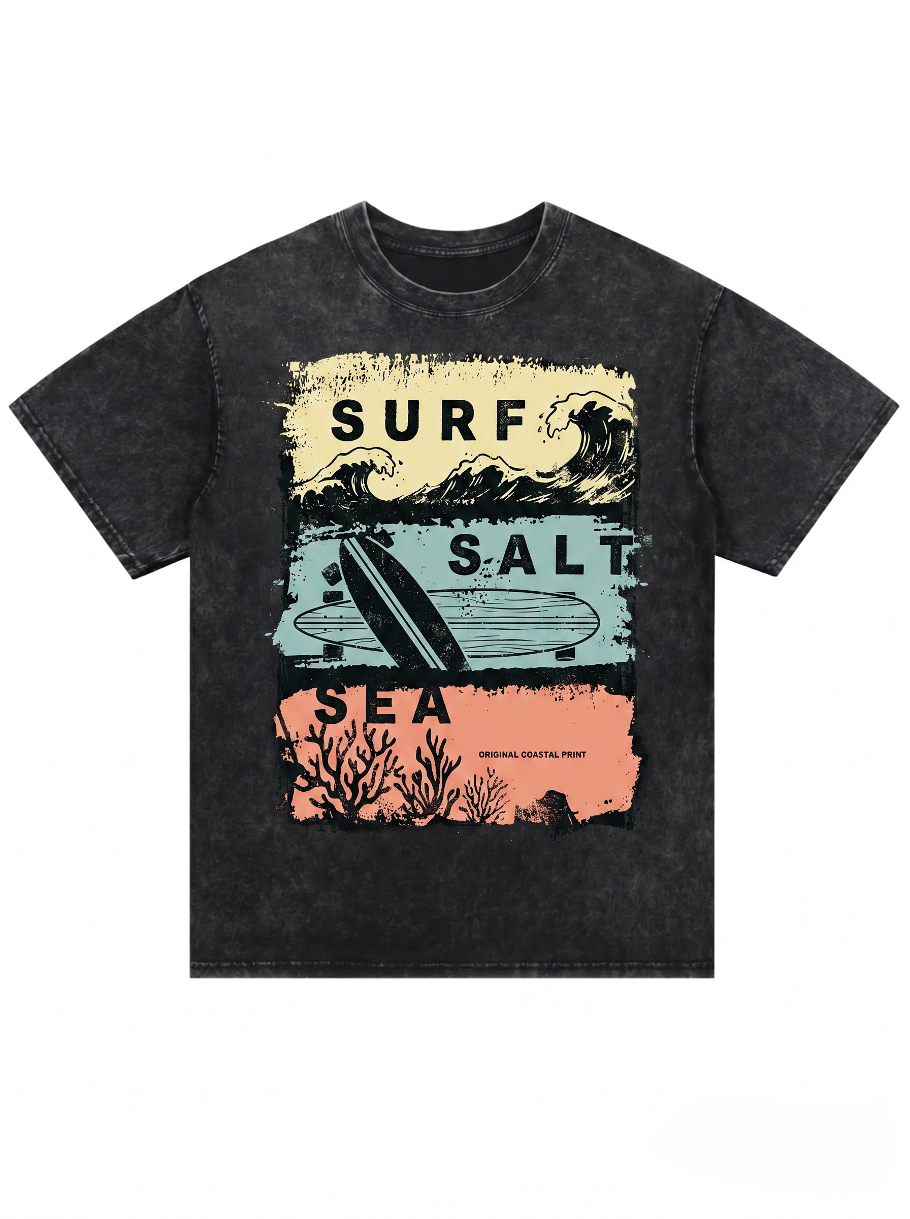 Vintage Washed Surf Graphic T-Shirt