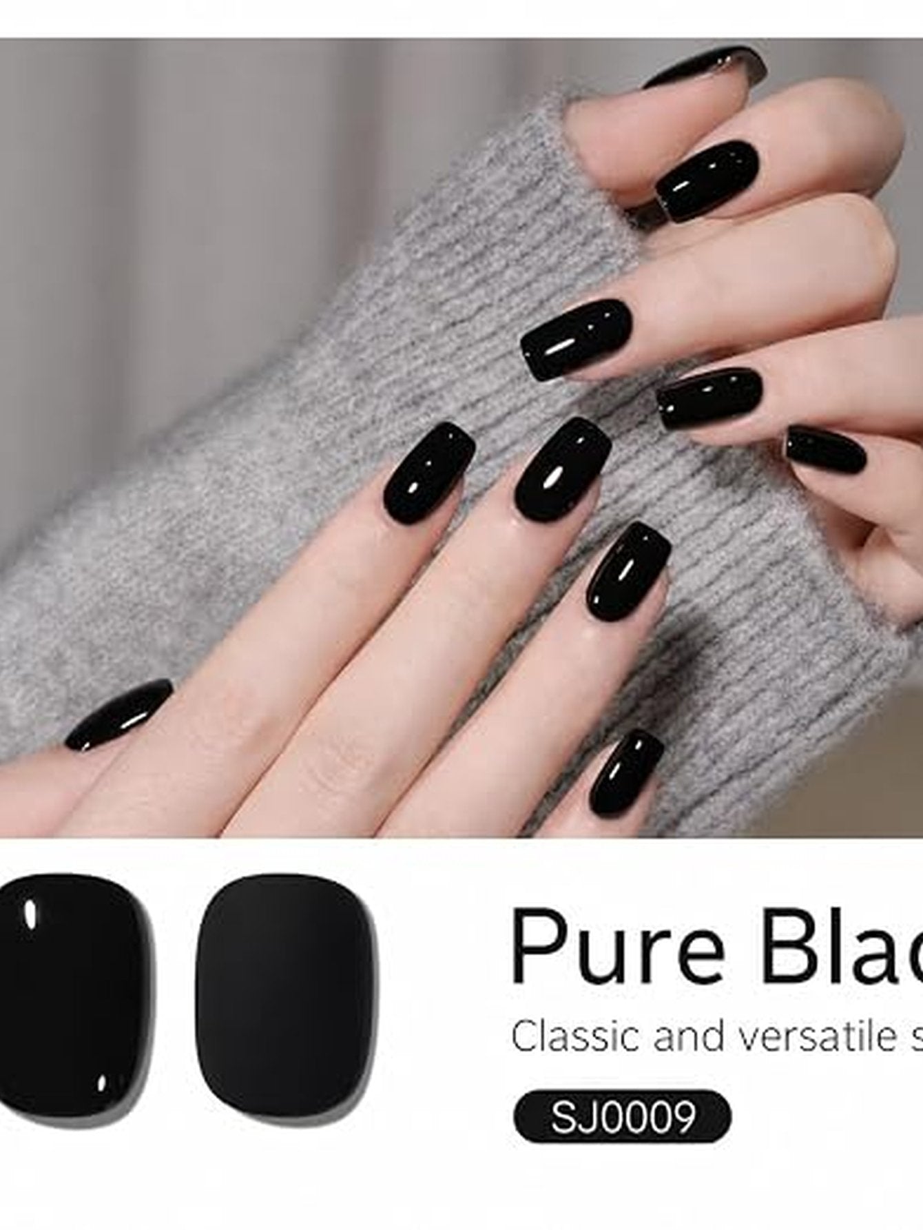 Glossy Black Soak Off Gel Polish