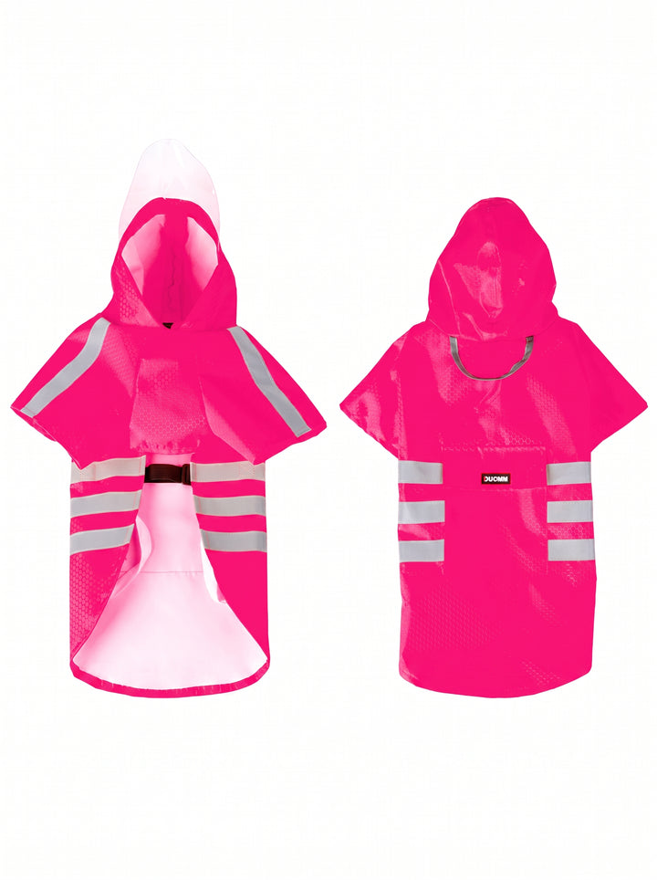 Waterproof Reflective Hooded Dog Raincoat