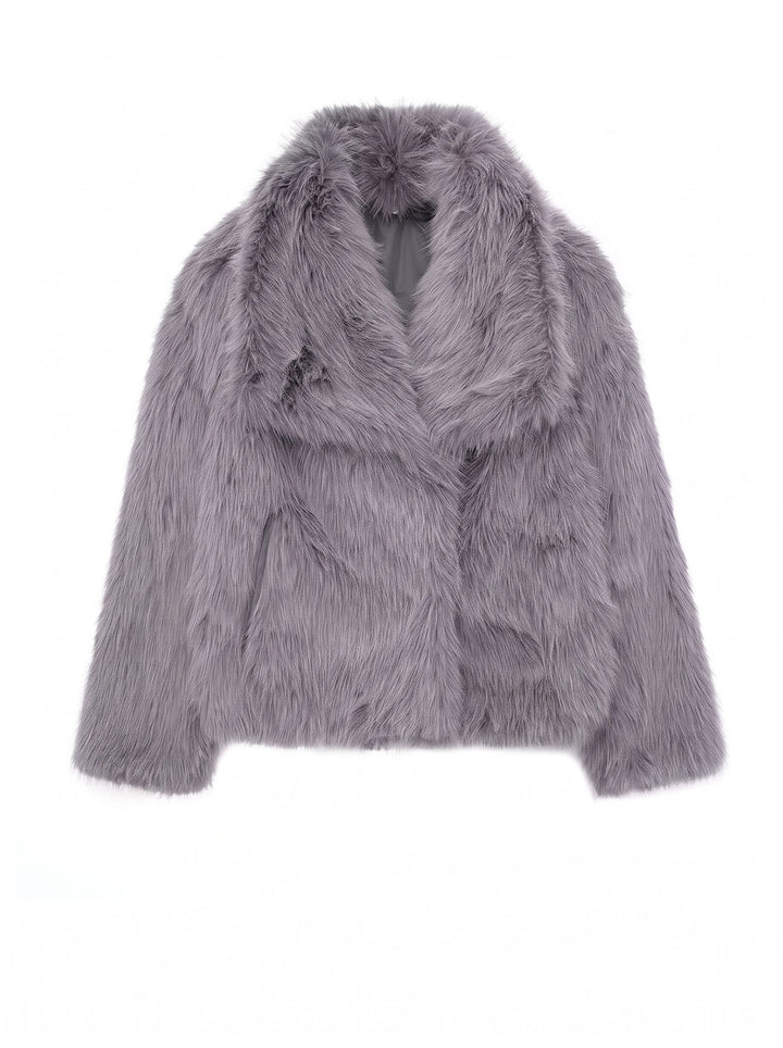Plush Soft Cropped Faux Fur Coat