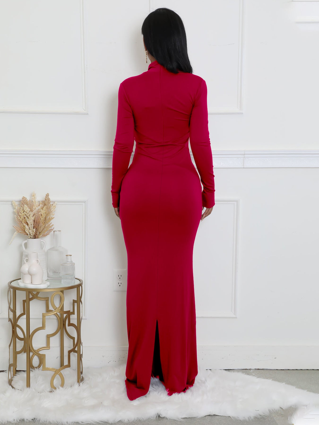 Cut Out One Shoulder Maxi Dress
