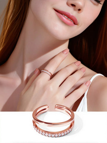 Minimalist Stackable Cubic Zirconia Ring