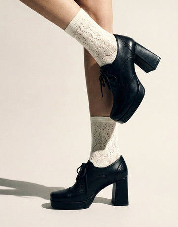 Chunky-Heel Vintage Flats