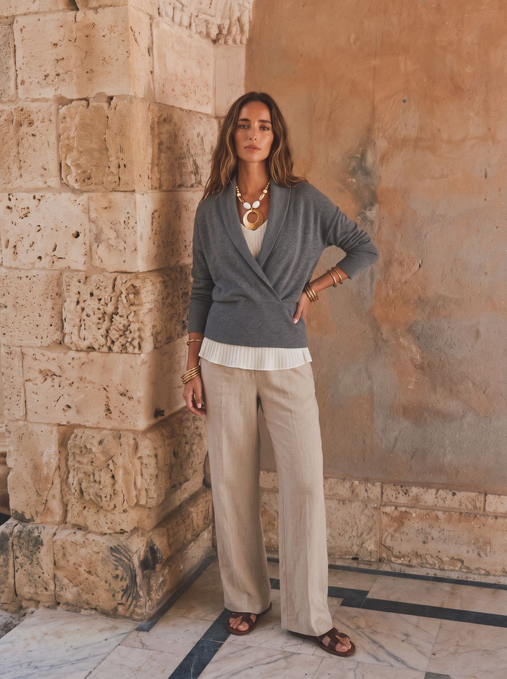 Cozy Wrap Front Knit Cardigan