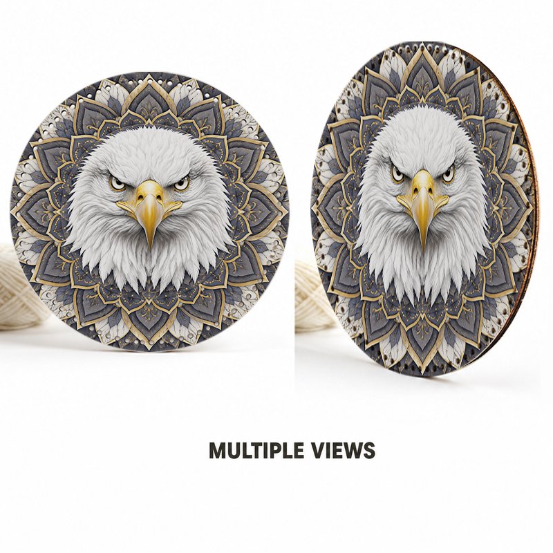 Eagle Mandala Graphic Crochet Basket Bottom