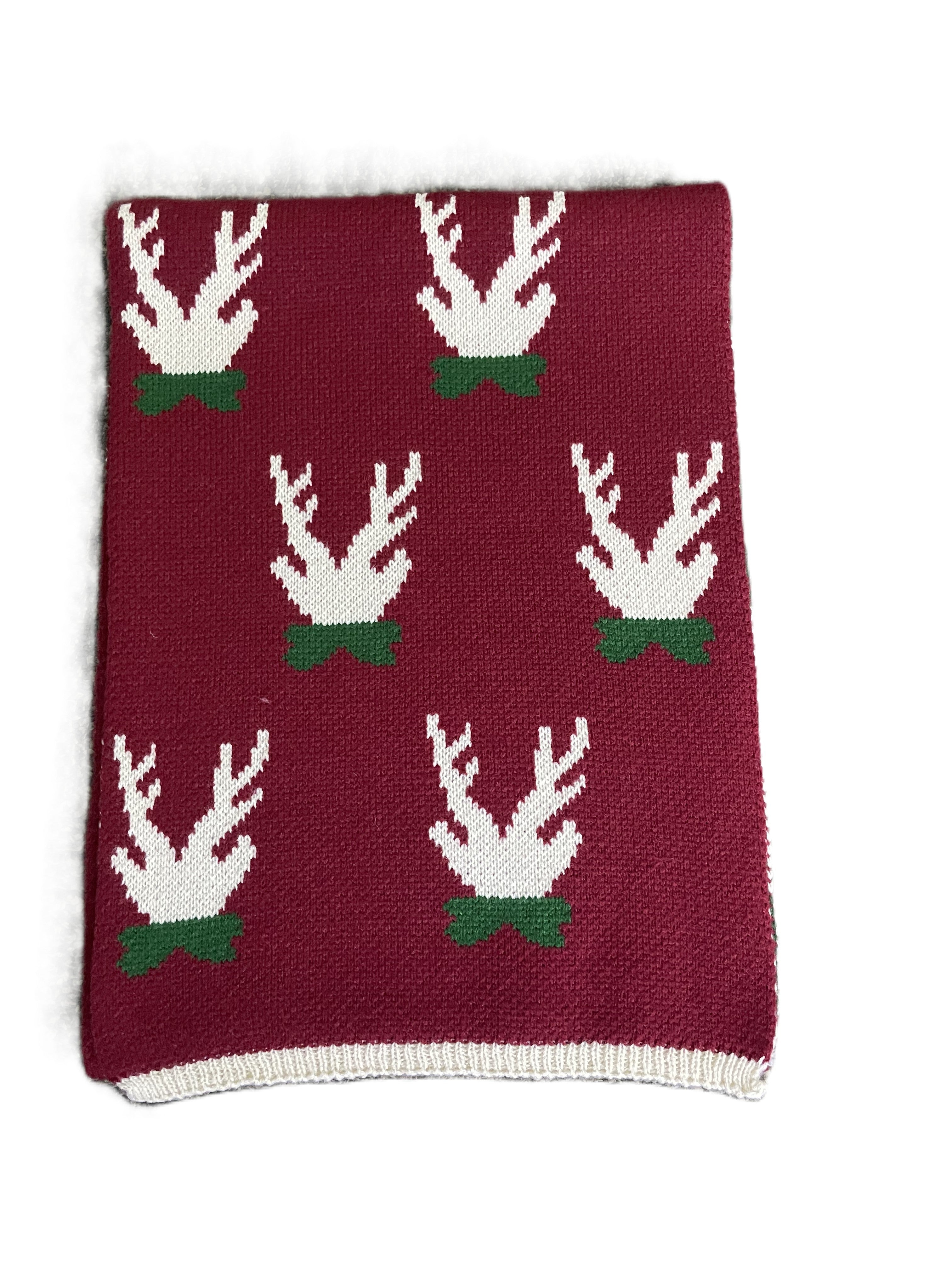 Cozy Festive Reindeer Knit Scarf