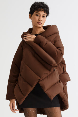 Oversized Quilted Wrap Puffer Jacket