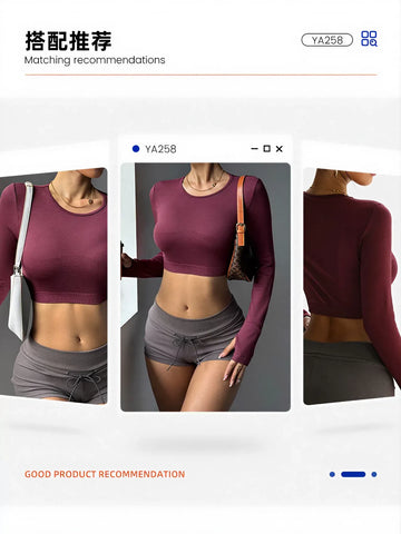 Seamless Thumbhole Long Sleeve Yoga Top