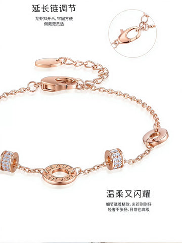 Dainty Crystal Rose Gold Bracelet