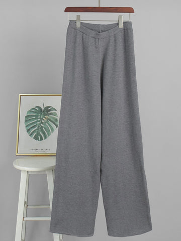 Cozy Ribbed Zip Up Pant Set
