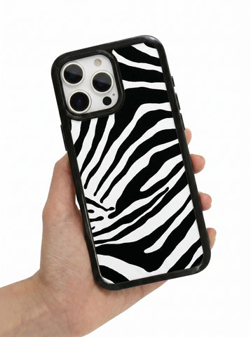Black White Zebra Clear Acrylic Phone Case
